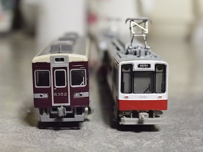 阪急6300系（模型）、箱根登山1000形（模型）